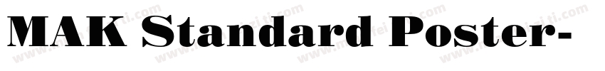 MAK Standard Poster字体转换